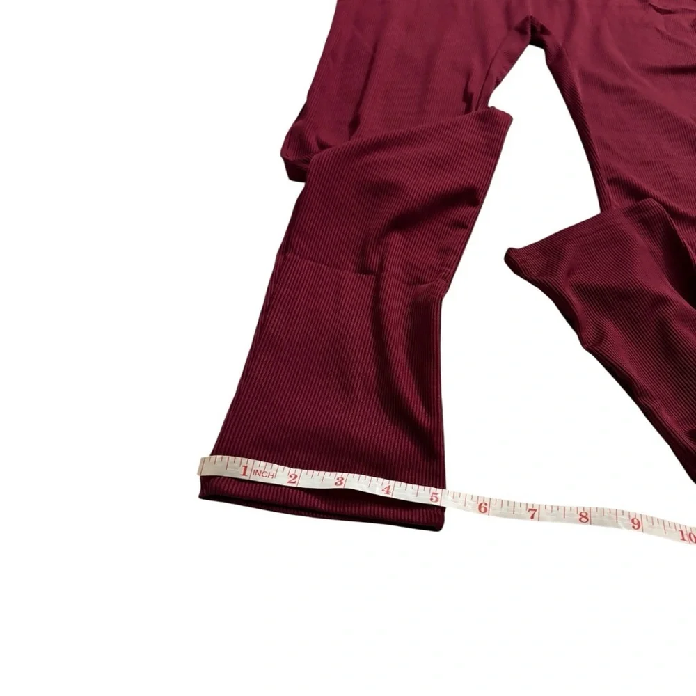 Burgundy Long Sleeve Jumpsuit. Size L. New - Picture 7 of 12